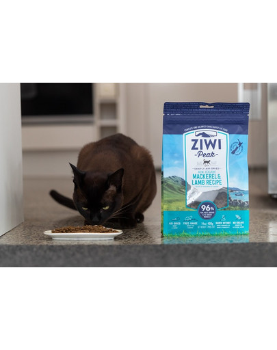 ZIWIPEAK Cat Aliment séché à l'air pour maquereau et agneau 1 kg