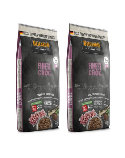 BELCANDO Finest Croc XS-M 25 kg (2x12.5 kg) Croquettes pour chiens difficiles de petites et moyennes tailles