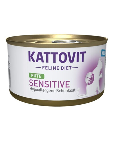 KATTOVIT Feline Diet Sensitive - Dinde pour les chats sensibles souffrant de certaines allergies - 85 g