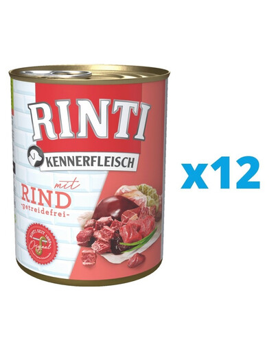 RINTI Kennerfleisch Conserve pour chien 12 x 400 g