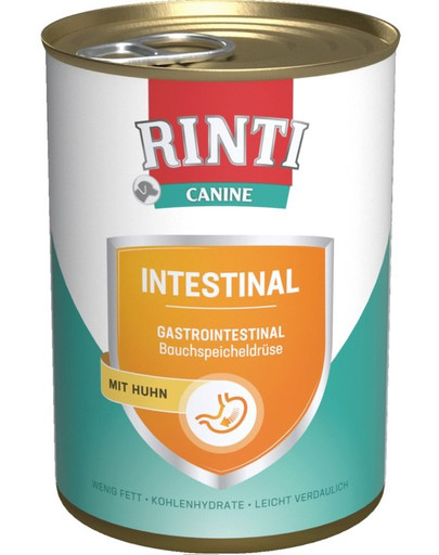 RINTI Canine Intestinal Chicken - nourriture diététique au poulet pour chiens souffrant de problèmes gastro-intestinaux - 800 g