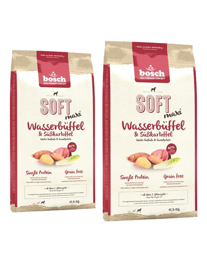 BOSCH Soft Maxi Ignames de buffle d'eau 25 kg (2 x 12,5 kg)