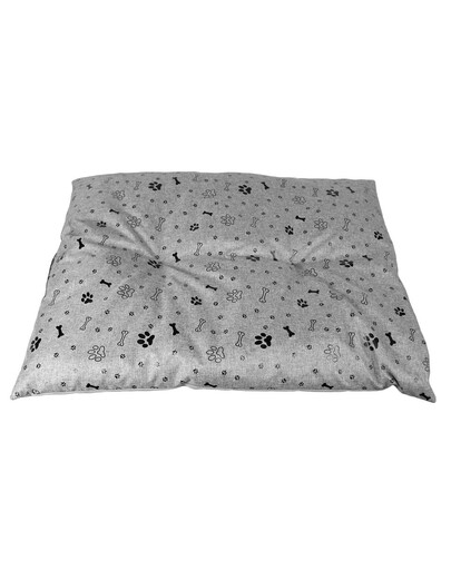 PET IDEA Coussin pour lit de chien M 75 x 50 cm gris