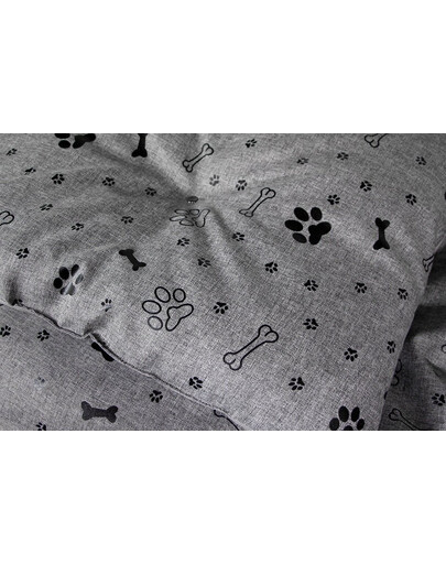 PET IDEA Coussin pour lit de chien M 75 x 50 cm gris