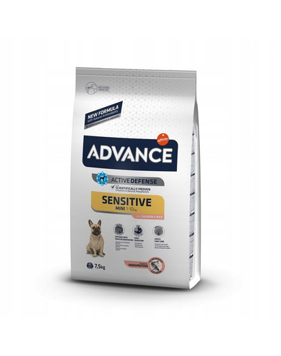 ADVANCE Mini Sensitive 7,5kg pour les chiens de petites races sensibles à la nourriture