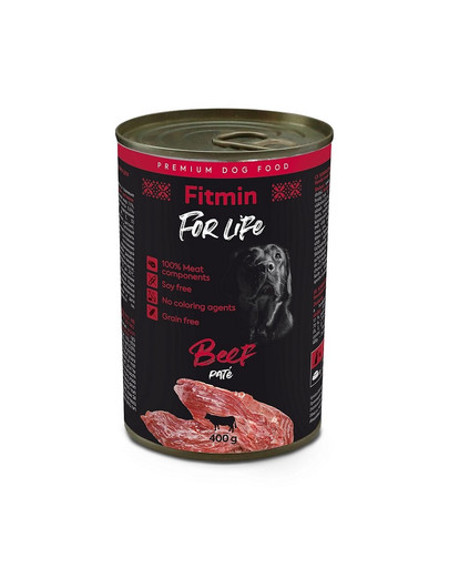 FITMIN For Life dog pate pâté de bœuf pour chiens 400 g