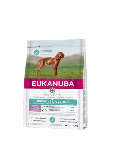 EUKANUBA Daily Care Sensitive Digestion Puppy Chicken - au poulet frais pour chiots à l'appareil digestif sensible - 2,3 kg