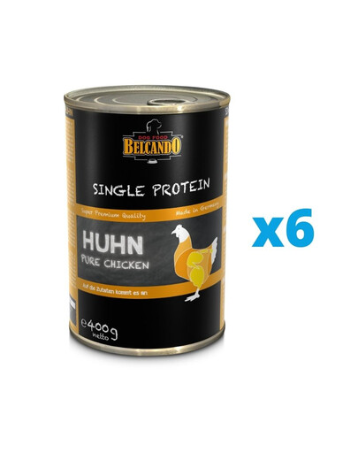 BELCANDO Single Protein Poulet 6x400 g nourriture humide pour chien