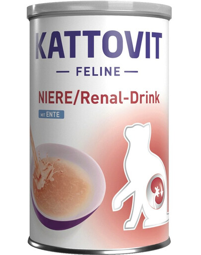 KATTOVIT Cat Diet Drinks Niere/Renal - boisson avec du canard pour chats avec problèmes rénaux - 135 ml