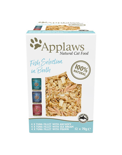 APPLAWS Applaws Selection Fish Multipack sachets de gelée pour chats 12x70g