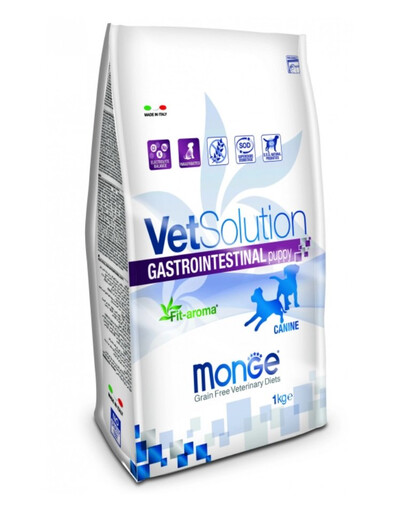 MONGE Vet Solution Dog Gastrointestinal Puppy - Croquettes vétérinaires pour chiots pour améliorer la fonction intestinale - 1,5 kg