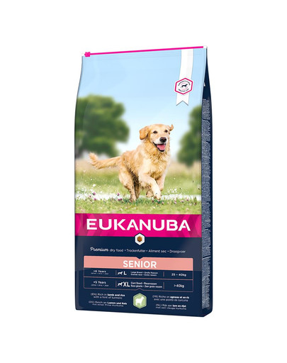 EUKANUBA Senior L/XL - pour chiens âgés de grande race riche en agneau et en riz - 2.5 kg