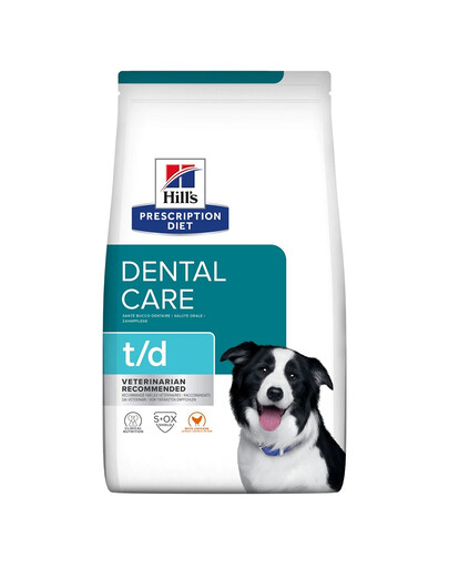 HILL'S Prescription Diet Canine t/d 4 kg des aliments pour favoriser la santé bucco-dentaire de votre chien