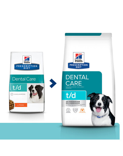 HILL'S Prescription Diet Canine t/d 4 kg des aliments pour favoriser la santé bucco-dentaire de votre chien