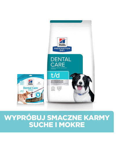 HILL'S Prescription Diet Canine t/d 4 kg des aliments pour favoriser la santé bucco-dentaire de votre chien