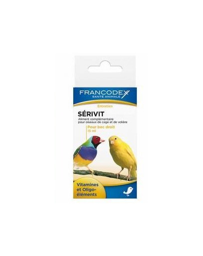 FRANCODEX Vitamines pour les becs droits des oiseaux 15 ml