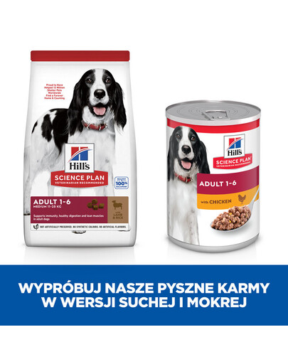 HILL'S Science Plan Canine Adult Medium Lamb & Rice 18 kg nourriture pour chiens de race moyenne agneau et riz