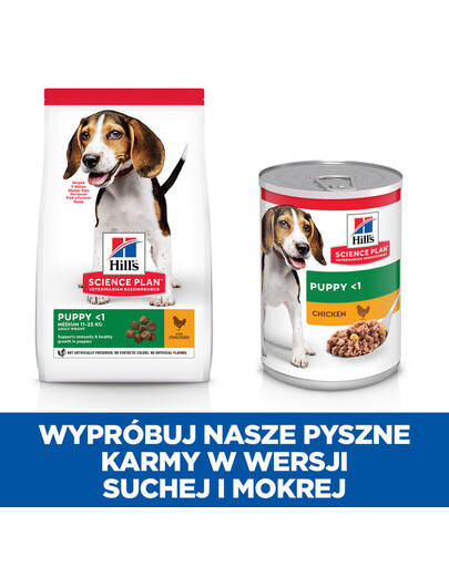 HILL'S Science Plan Puppy <1 Medium breed croquettes au poulet 14 kg