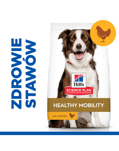 HILL'S Science Plan Canine Adult Healthy Mobility Medium Chicken 14 kg aliments pour chiens de race moyenne poulet soutien articulaire