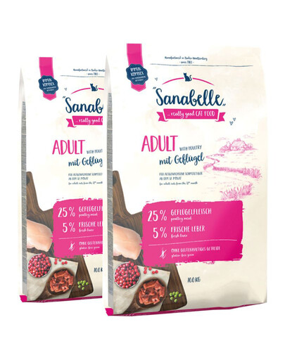 BOSCH Sanabelle adult - viande de volaille pour chats adultes - 20 kg (2 x 10 kg)