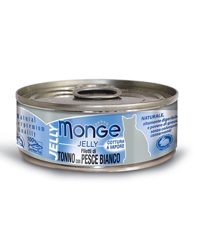 MONGE Jelly Cat Thon et poisson blanc 80 g