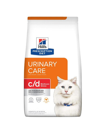 HILL'S Prescription Diet Urinary Care c/d Multicare Stress Aliments secs vétérinaires pour chats ayant des problèmes urinaires 6 kg (2x3kg)