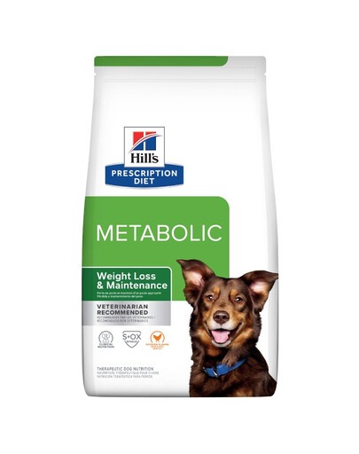 HILL'S Prescription Diet Canine Metabolic Aliment sec avec du poulet pour la perte et le maintien du poids 8 kg (2x4 kg)