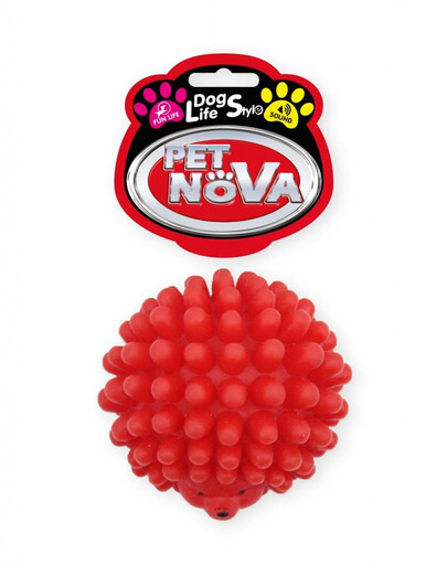 PET NOVA Dog Lifestyle Hérisson jouet pour chien  6.5cm rouge
