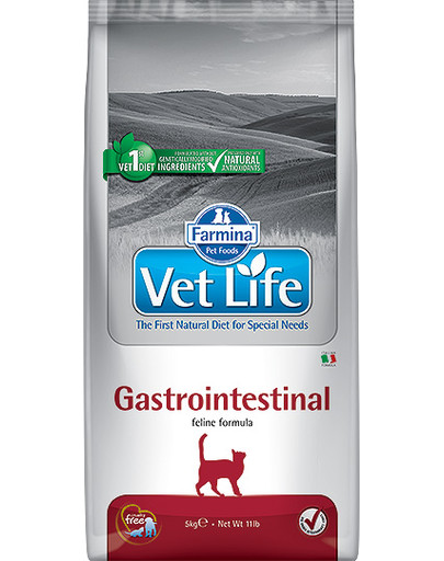FARMINA Vet Life Gastro Intestinal 10 kg - Nourriture vétérinaire pour chats adultes souffrant de troubles gastro-intestinaux