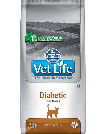 FARMINA Vet Life Diabetic 10 kg - Nourriture vétérinaire pour chats adultes souffrant de diabète