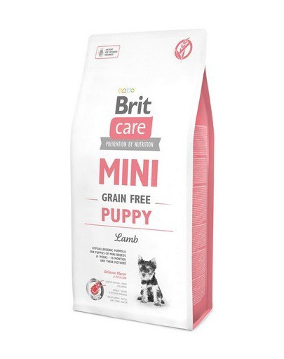BRIT Care Mini Grain Free Mini Puppy Lamb - Agneau, sans céréales, pour chiots de races mini - 7 kg