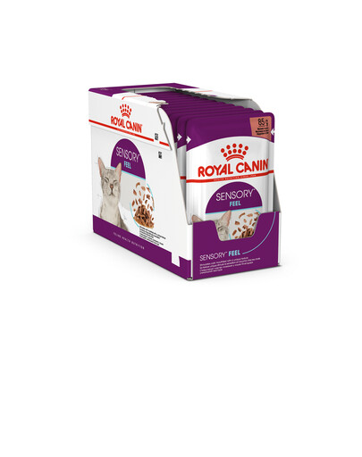 ROYAL CANIN Sensory Feel gravy 24x85 g bouchées en gelée pour chats adultes afin de stimuler la perception de la texture