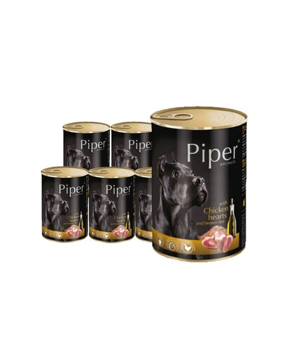 DOLINA NOTECI PIPER - pâtée avec cœur de poulet et riz pour chiens adultes - 24 x 400 g