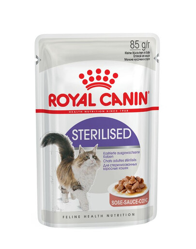 ROYAL CANIN Sterilised 24x85 g nourriture humide en sauce pour chats adultes stérilisés