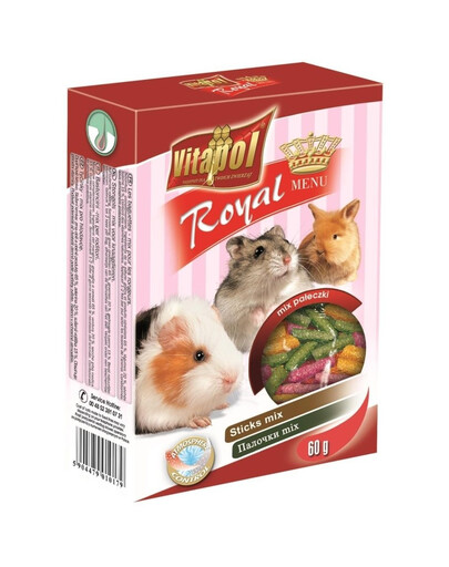 VITAPOL Menu mix bâtonnets pour rongeurs et lapins 60 g