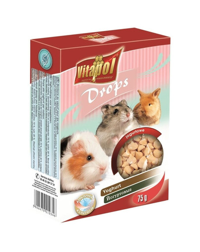 VITAPOL Gouttes de yaourt pour rongeurs 75g