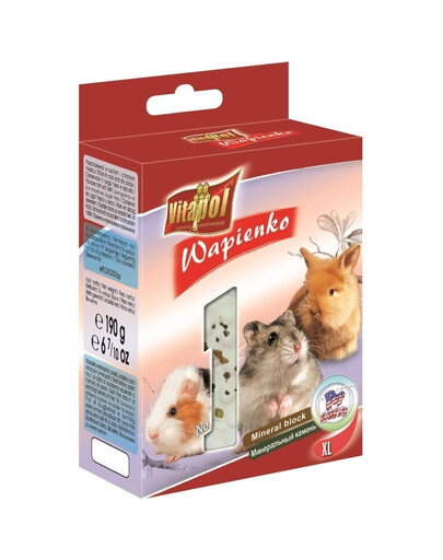 VITAPOL Cube de chaux pour rongeurs XL - pop-corn 190 g