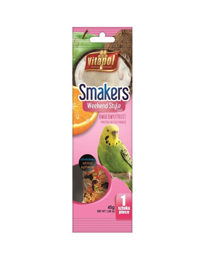 VITAPOL Smakers pour perruches ondulées - fruité 45 g