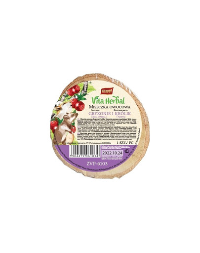 VITAPOL Vita Herbal Bol de fruits pour rongeurs et lapins