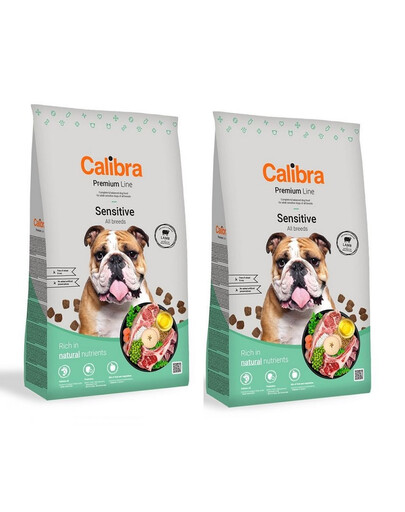 CALIBRA Dog Premium Gamme Sensitive 24 kg (2 x 12 kg)
