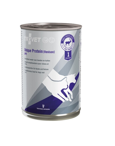 TROVET Unique Protein Venison UPV pour chien et chat venaison 6x400 g