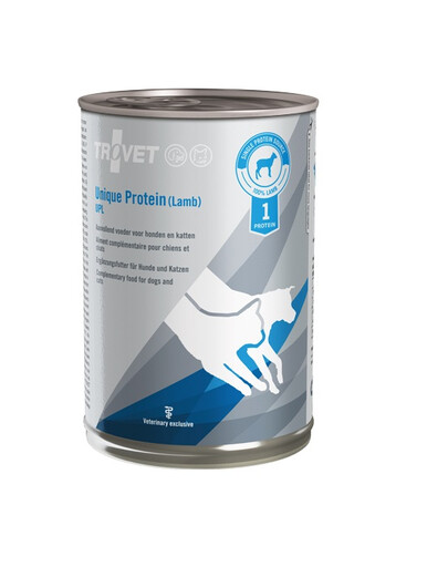 TROVET Unique Protein Lamb UPL Aliment complémentaire pour chiens et chats avec de l'agneau 12x400 g