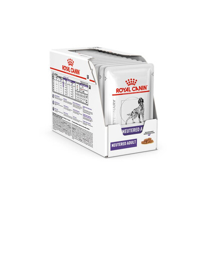 ROYAL CANIN VHN Neutered Adult Aliment humide pour chiens adultes après stérilisation ayant une tendance à l'embonpoint ou une peau sensible 24x100g
