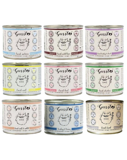 GUSSTO Cat mix de saveurs 8x200 g