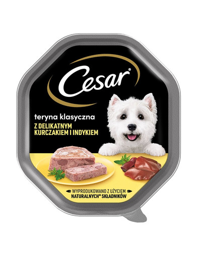 CESAR plateau 150 g  nourriture complète humide pour chiens adultes au veau tendre et à la volaille