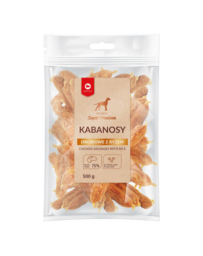 MACED Super Premium Volaille Kabanosy avec riz Ekonomy Pack 500 g