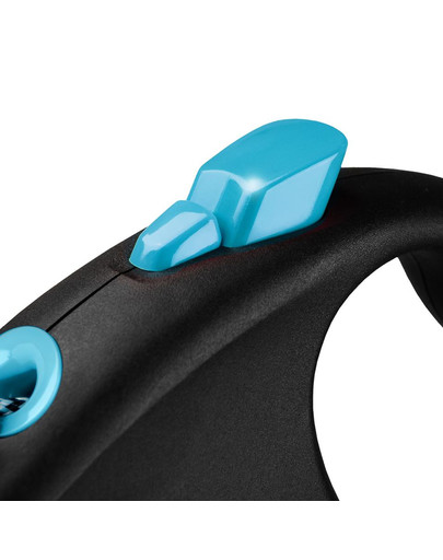FLEXI Laisse automatique Black Design XS Corde 3m Bleu