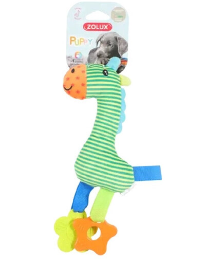 ZOLUX RIO - peluche en forme de girafe verte pour chiot