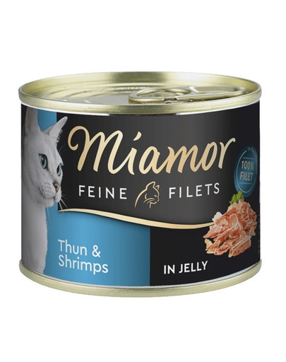 MIAMOR Feine Filets Thon et crevettes en gelée 185 g