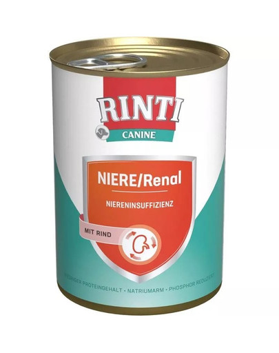 RINTI Canine Kidney-diet/Renal beef - au bœuf en cas d'insuffisance rénale - 400 g